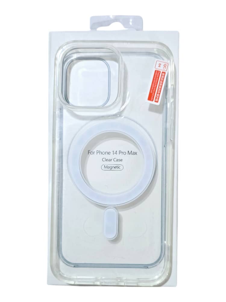 غلاف شفاف ايفون 14 برو ماكس يدعم الشحن اللاسلكي