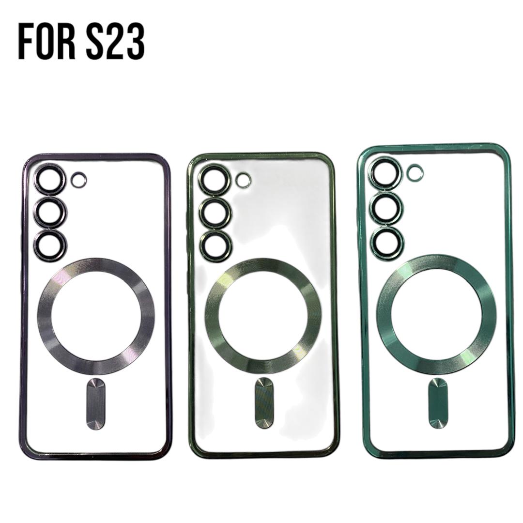 غلاف شفاف  سامسونج Sam S23 مع ميزة الشحن اللاسلكي